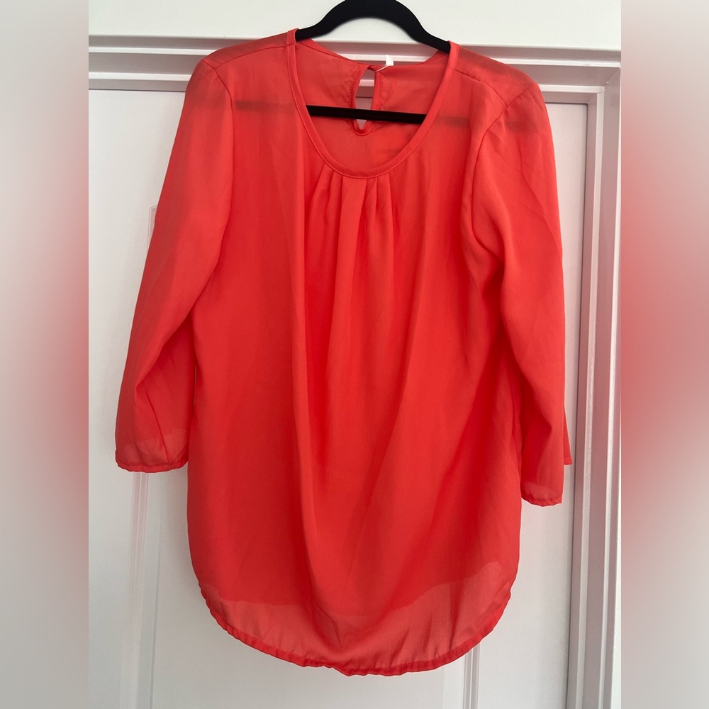 NWT Liberwill Coral Top Blouse Size XL